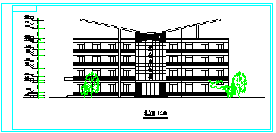 某四层综合办公楼结构CAD设计施工图纸_图1