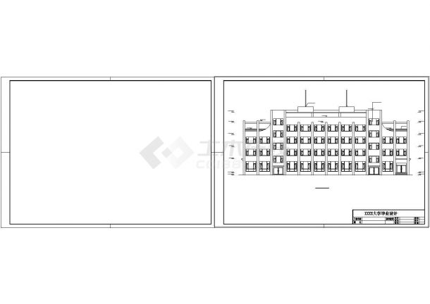 办公楼设计_【4层】办公楼全套设计（2400平左右，含计算书，施工组织设计，横道图，平面布置图，建筑cad图， 结构图）-图一