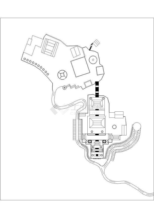 珠三角地区某寺庙规划设计平面规划设计图及效果-图一