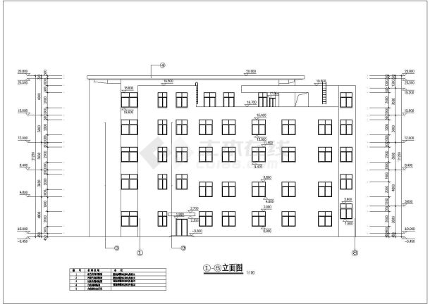 五层2871平米市图书馆建筑设计图-图二