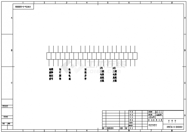 ABB变频器一拖二控制系统原理CAD图纸-图一