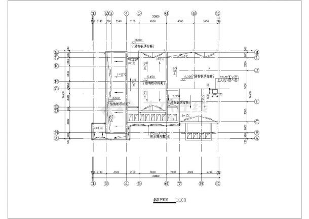 二层砖混结构362.6平米城市环卫班点转运站及公厕CAD建筑设计施工图-图一