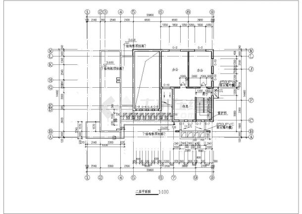 二层砖混结构362.6平米城市环卫班点转运站及公厕CAD建筑设计施工图-图二