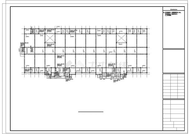 重庆四层砖混结构宿舍楼结构设计cad施工图-图二