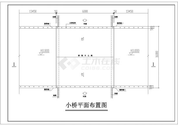 江西省某乡镇建造某某小型架桥结构设计cad图纸-图一