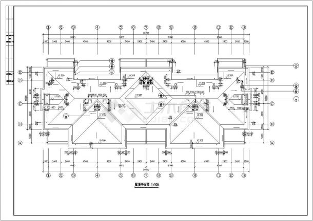 徐州市某社区三层框架结构单体独栋别墅建筑设计CAD图纸（含地下室）-图一