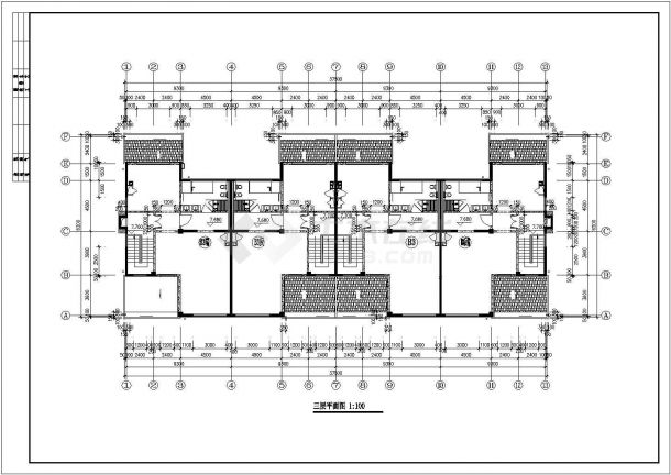 徐州市某社区三层框架结构单体独栋别墅建筑设计CAD图纸（含地下室）-图二