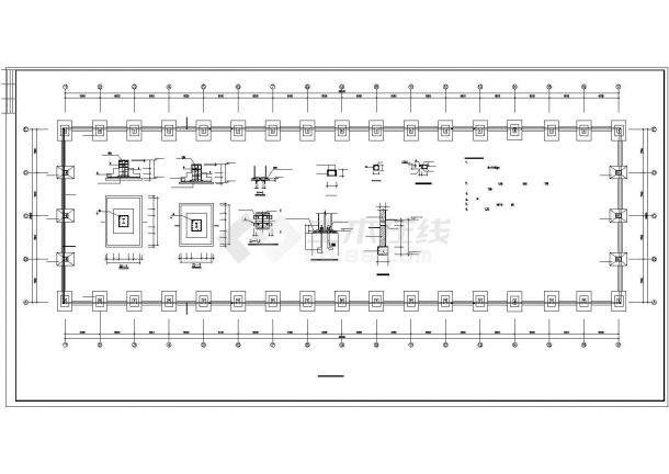 厂房设计_30米跨度钢结构厂房结构设计cad施工图纸-图二