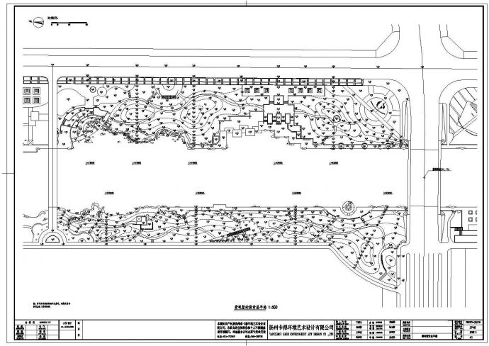 某沿河岸环境景观工程设计cad全套施工图（含设计说明，含电气照明设计）_图1