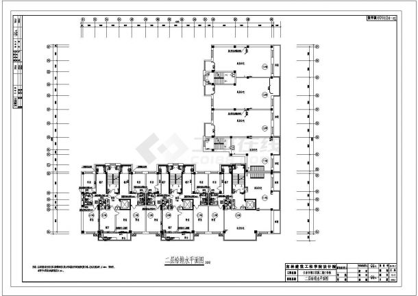 小区高层商品房给排水和采暖全套建筑设计施工图-图二