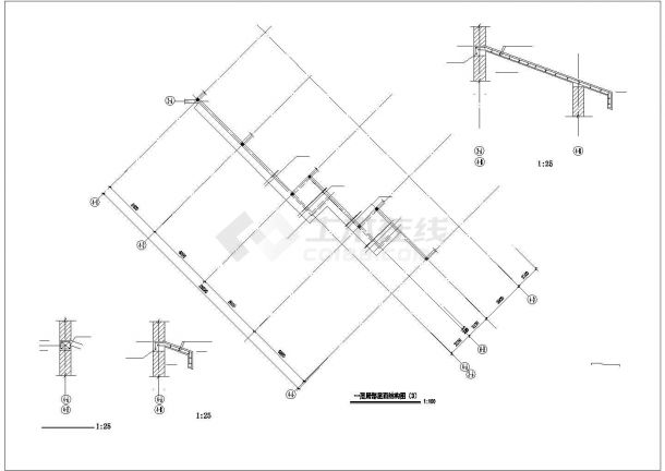 2层教学楼砖混结构平面基础施工图集-图一