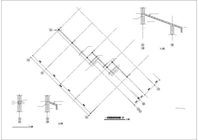 2层教学楼砖混结构平面基础施工图集_图1