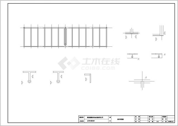 某公交车亭设计图建筑结构CAD完整构造施工图纸-图二