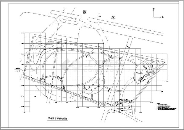 某西三环CAD全套设计规划建筑总平面-图一