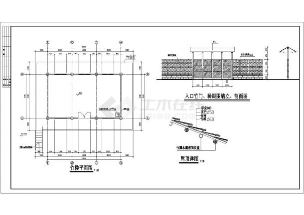 某山地动物园CAD全套建筑设计施工图纸-图一