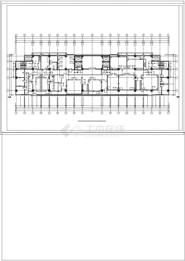 保定市医院建筑设计施工cad图纸-图一