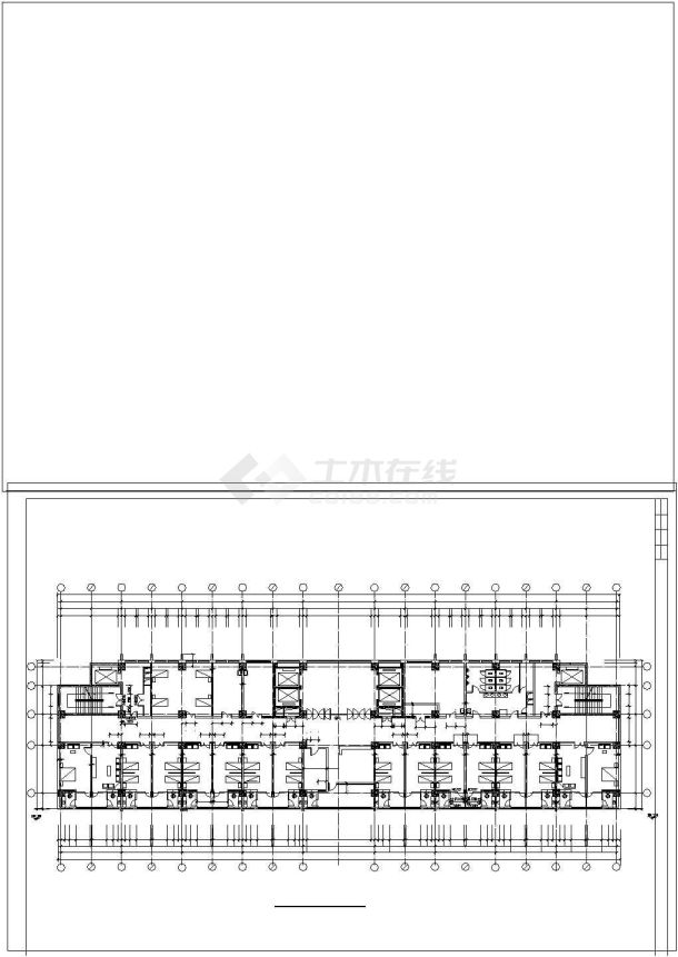 保定市医院建筑设计施工cad图纸-图二