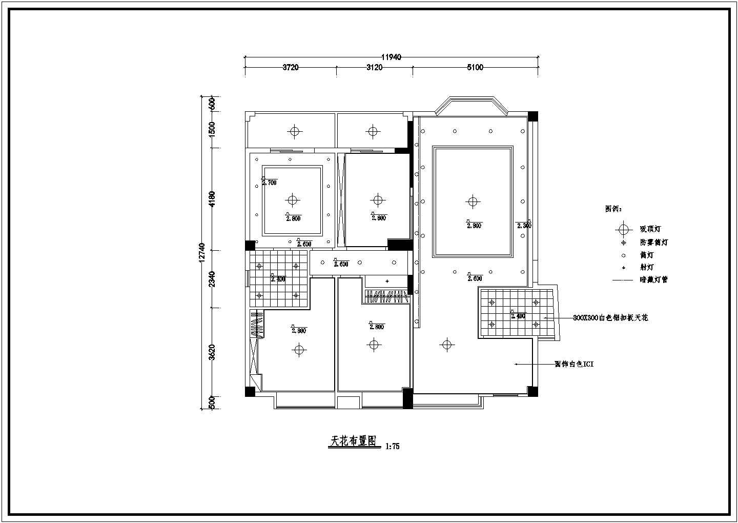【南京】临江小区多层住宅楼全套装修设计cad图纸(含家具平面布置图)