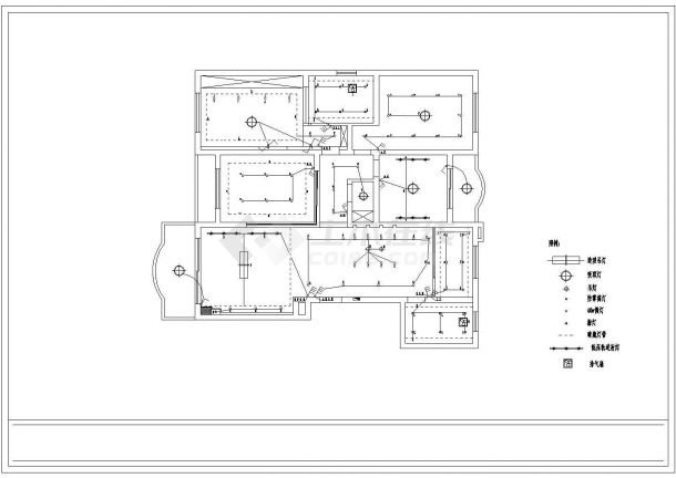 【常州】某简约风格住宅楼装修施工设计cad图纸(含原建筑平面布置图)-图二