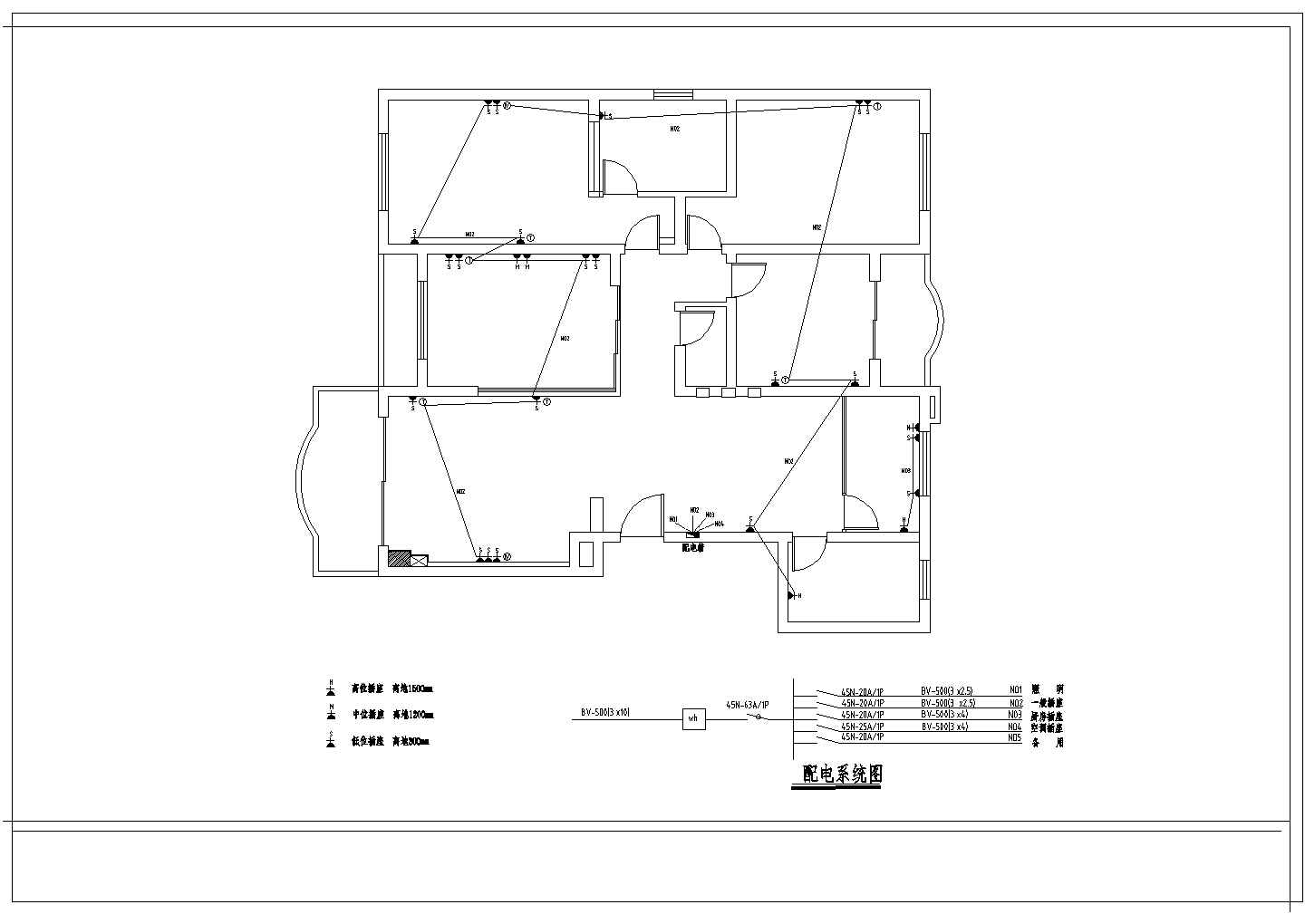 【常州】某简约风格住宅楼装修施工设计cad图纸(含原建筑平面布置图)