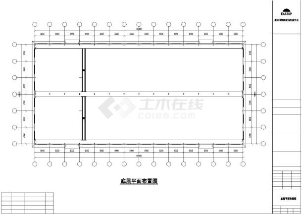 南安某工程结构设计方案cad图纸-图一