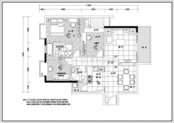 【镇江】某地小学多层教学楼全套中心施工设计cad图纸-图二