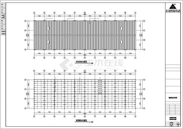某农贸市场70x19.8钢结构工程CAD图纸-图二