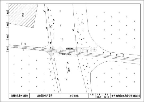 某标准型台庄河桥结构设计施工详细方案CAD图纸-图一