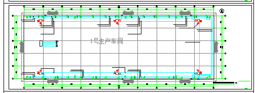 大空间水炮电气CAD平面布置参考图-图二