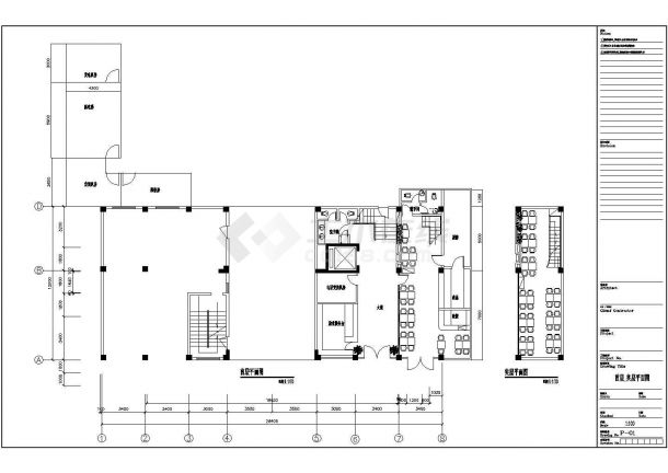 某多层框架结构知名连锁酒店室内装修设计cad全套施工图（含水电设计）-图一