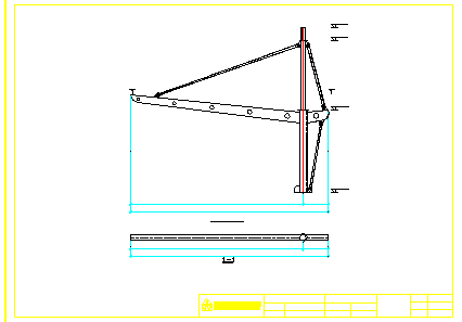 钢结构车棚设计全套cad施工图纸_图1