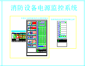 防火门监控、消防设备电源监控、电气火灾监控cad设计图纸-图二