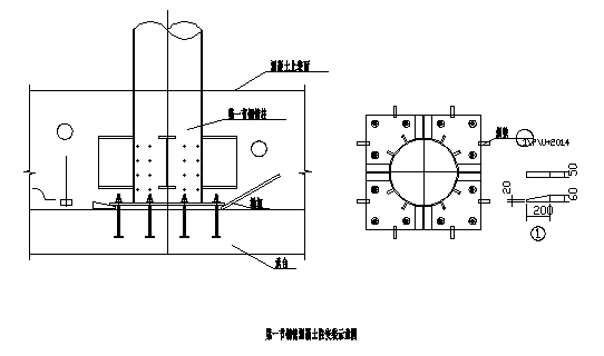 钢管混凝土柱大样及连接节点cad设计详图_图1