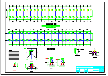 钢结构温室蔬菜大棚结构cad设计施工图纸-图一