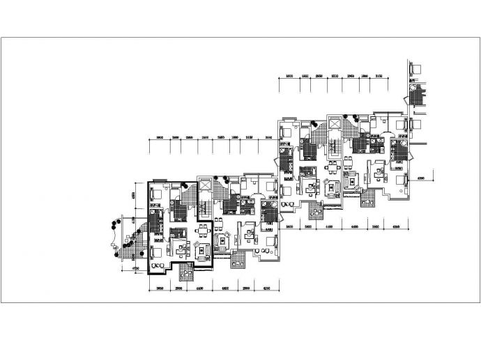 厦门市锦绣春天小区每户145平米户型设计CAD图纸（1梯双户）_图1