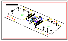 某办公楼停车场立体高清车牌识别系统综合布线图cad设计图纸_图1