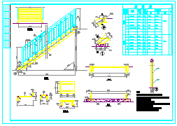 某地室外住宅钢结构楼梯施工cad设计图