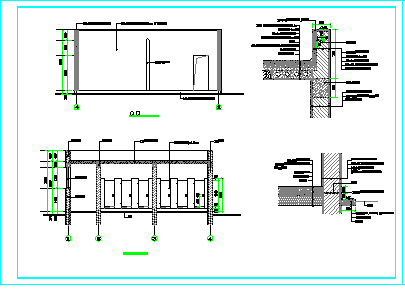 五个公共厕所建筑cad设计施工图纸_图1