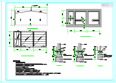 五个公共厕所建筑cad设计施工图纸-图二