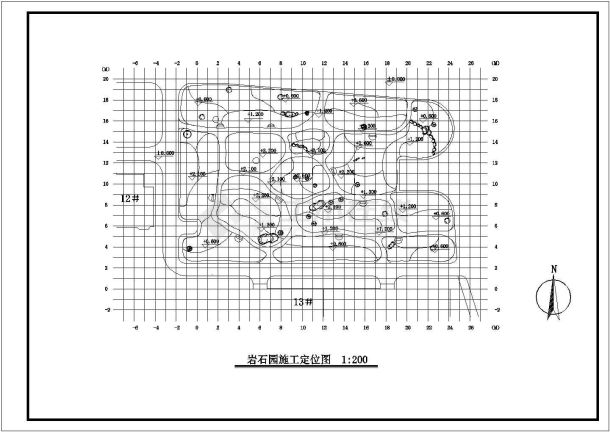 苏州某岩石园绿化CAD设计大样完整图纸-图二