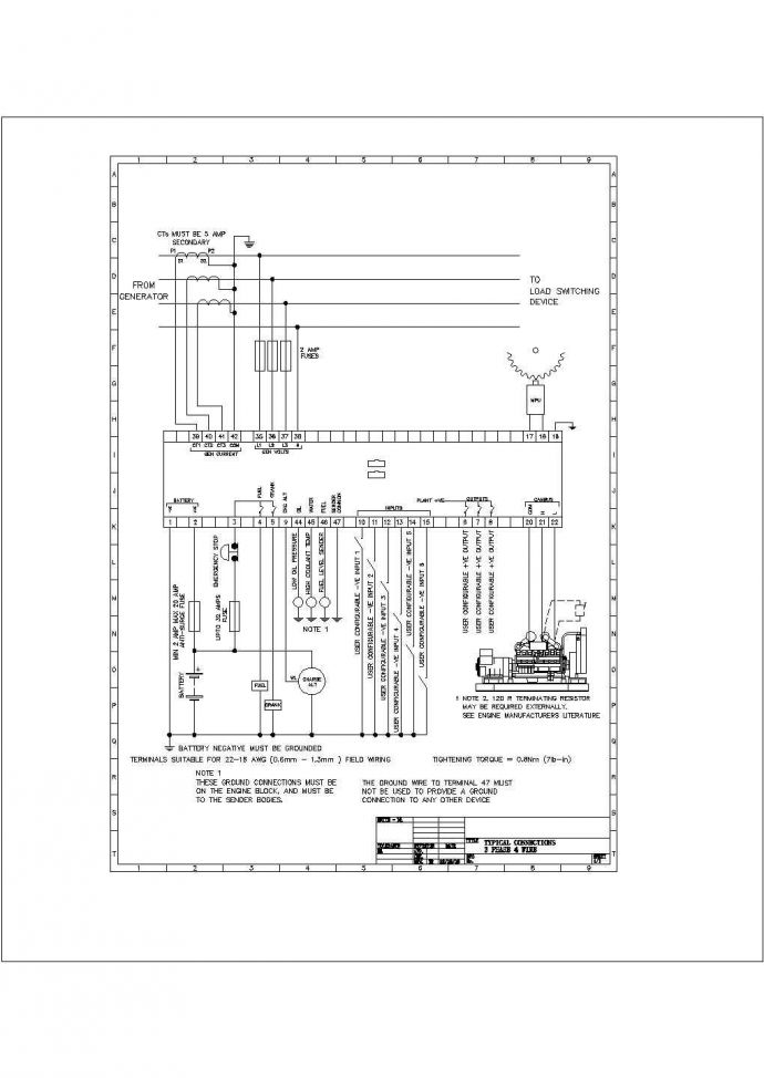 柴油发电机组并机控制器图纸cad_图1