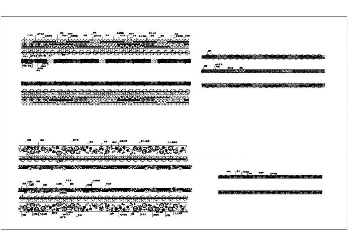 某绿化设计道路CAD设计标准段_图1