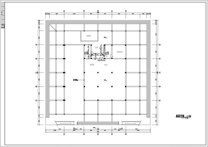 湖北某博物馆CAD规划参考平面图_图1