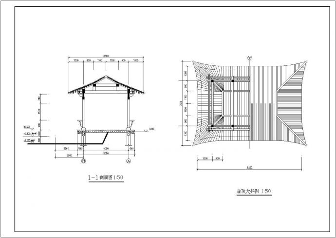 某水榭亭CAD设计构造平面施工图_图1