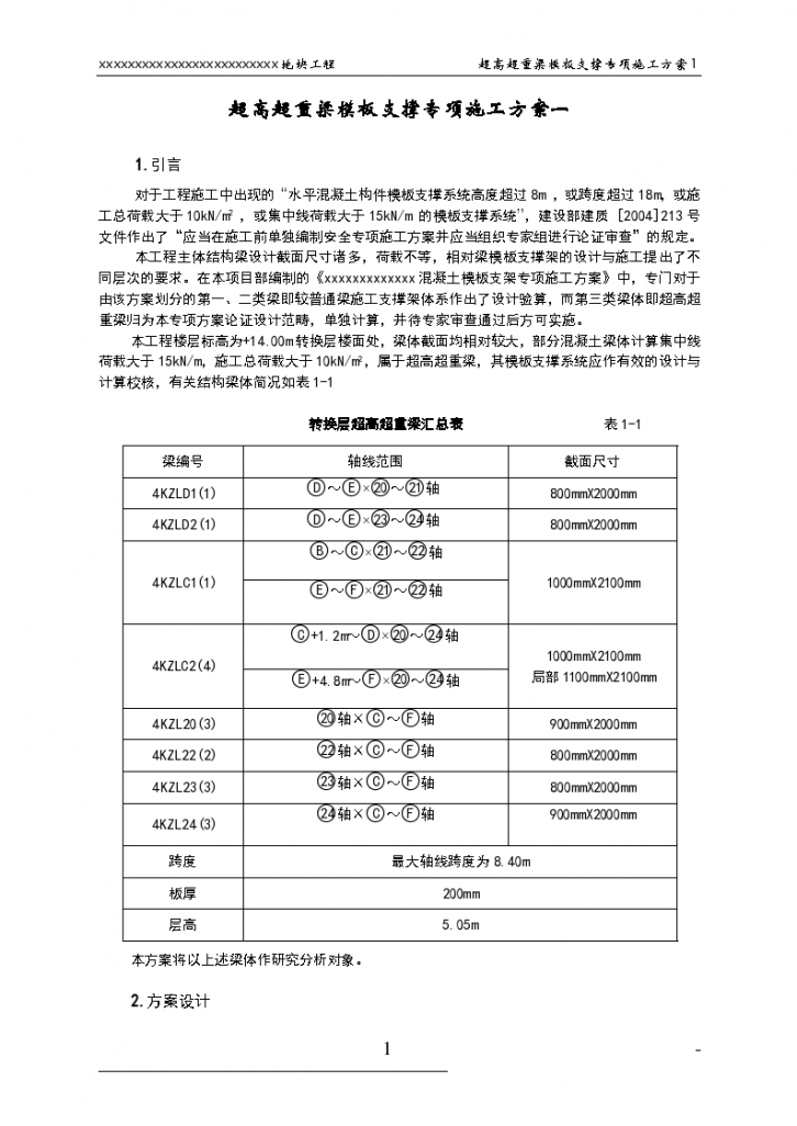 超高超重梁模板支撑专项施工方案书-图一