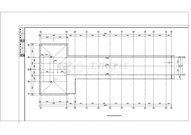 某2570平方米四层砖混结构中学教学楼建筑结构方案图-图一