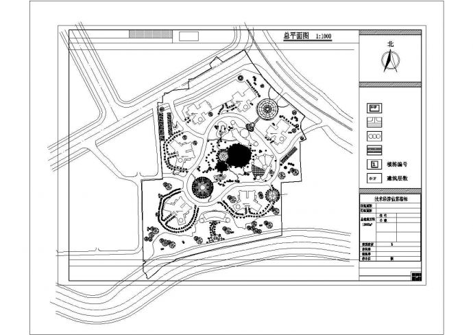 某桃源公寓小区规划CAD平立面施工设计图_图1