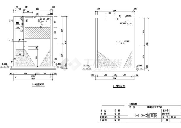 某喷漆废水处理工程设计cad施工图纸-图二