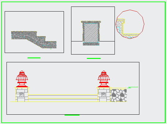 某专业别墅庭院绿化CAD设计施工图
