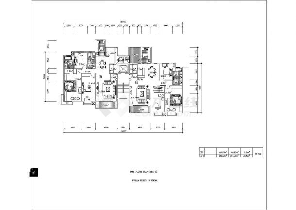 郑州传世华府小区8套140-265平米大面积经典户型设计CAD图纸-图二